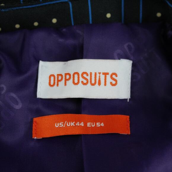 OppoSuits Pac Man Suit Mens US 44 EU 54 Black Maze Print Jacket Pants 2 Piece - Picture 5 of 16